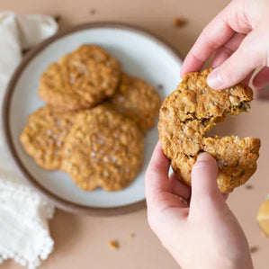 Crunchy Sorghum Peanut Butter Chocolate Chip Cookies