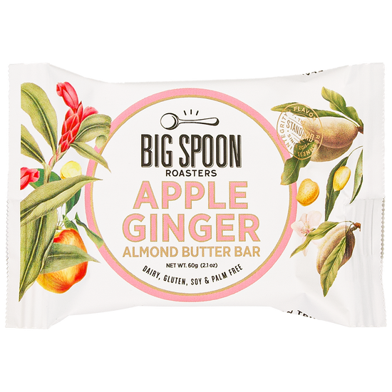 front of Apple Ginger Almond Butter Bar package