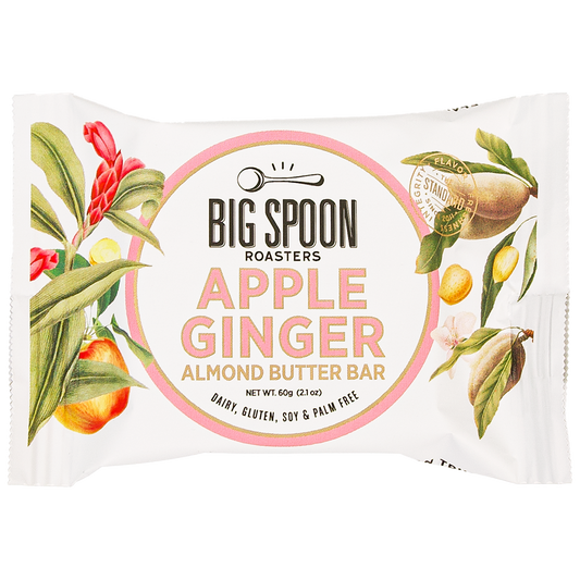 front of Apple Ginger Almond Butter Bar package