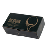 A dark green rectangular gift box for Big Spoon Roasters Seasonal Nut Butter Trio Gift Set, featuring gold foil text and spoon illustrations, photographed on a clean white background.