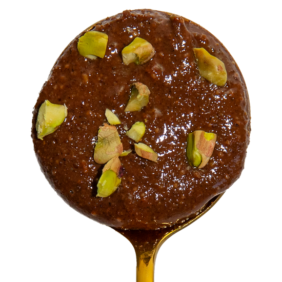 spoonful of PIstachio Brownie Almond Butter