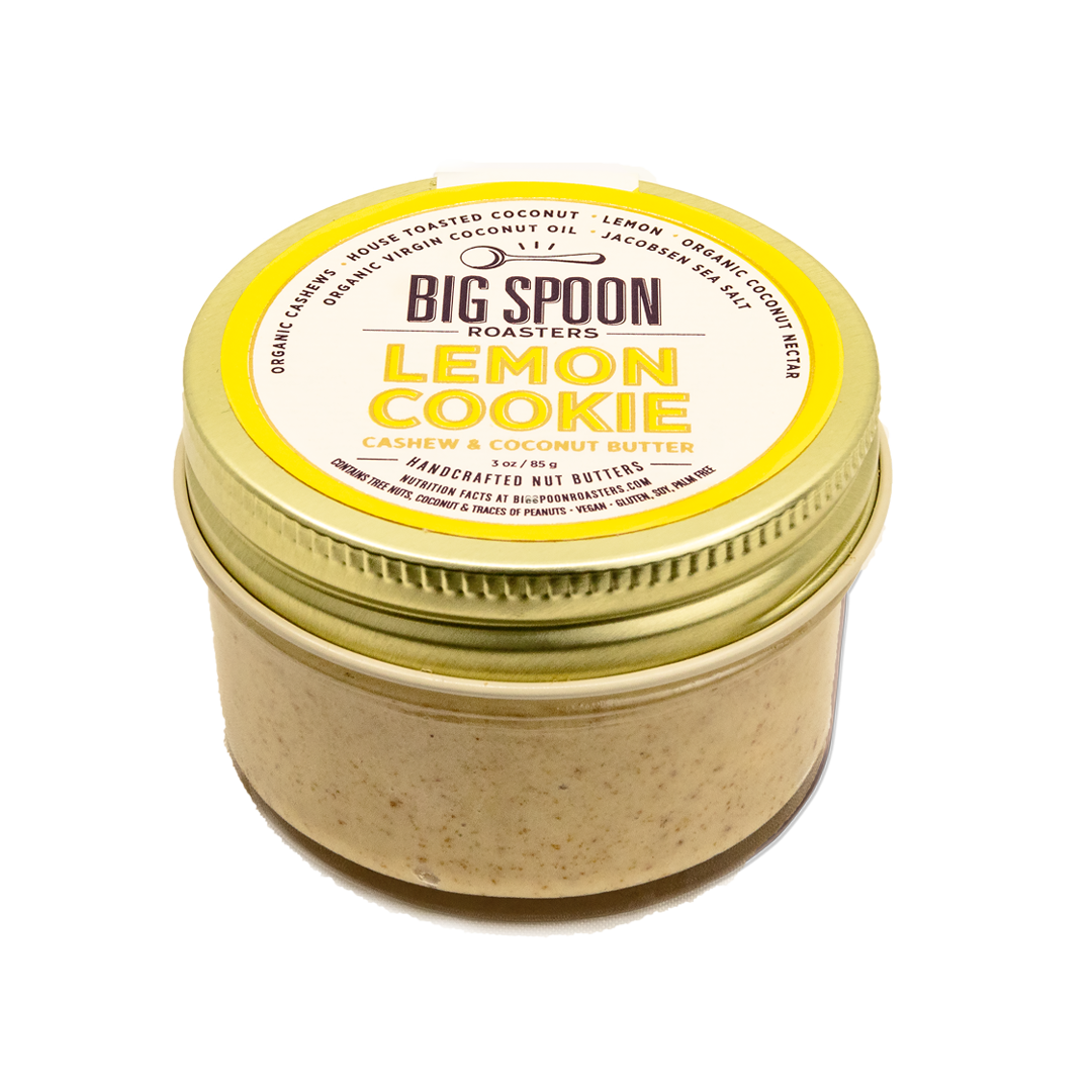 3oz mini jar of Lemon Cookie Cashew Butter