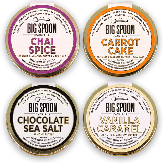 WInter Mix Variety Pack - top lids of nut butters