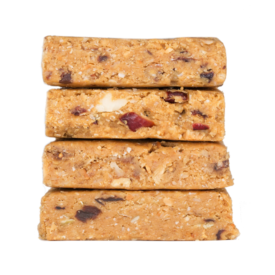 Peanut Butter bars stacked atop one another